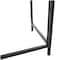 42.5" Black Arched Console Table with Zig Zag Patterned Top and Rattan Accents